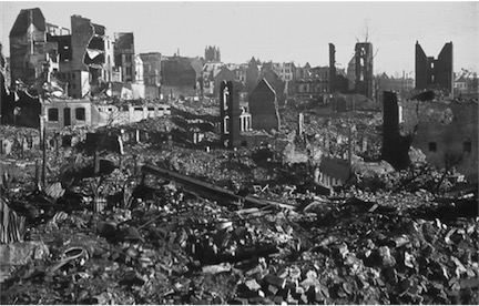 Solingen after the bombing, courtesy Solingen Stadtarchiv.