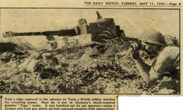 The Daily Sketch article, showing Tiger 131
