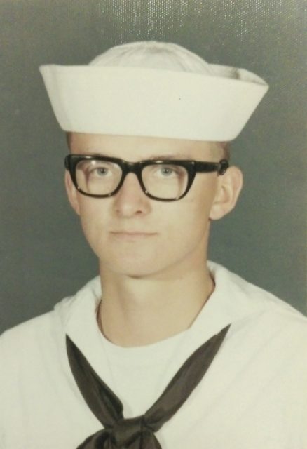 An 18-year-old Putthoff in his photograph from boot camp at the Naval Training Center in San Diego in 1970. Courtesy of Stan Putthoff.