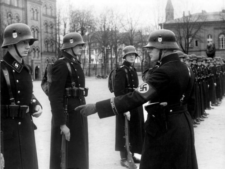 Inspection of SS troops, 1938. Bundesarchiv – CC-BY SA 3.0