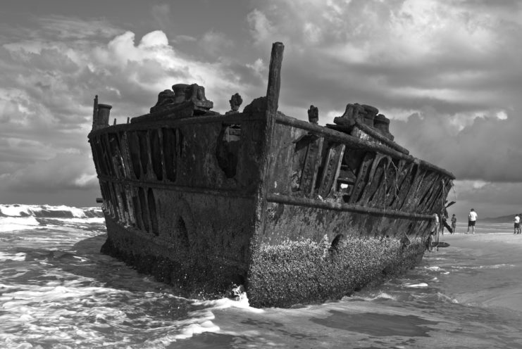 Ship wreck on the beaches of Fraiser Island, Australia. iStock.com/hbudzynski