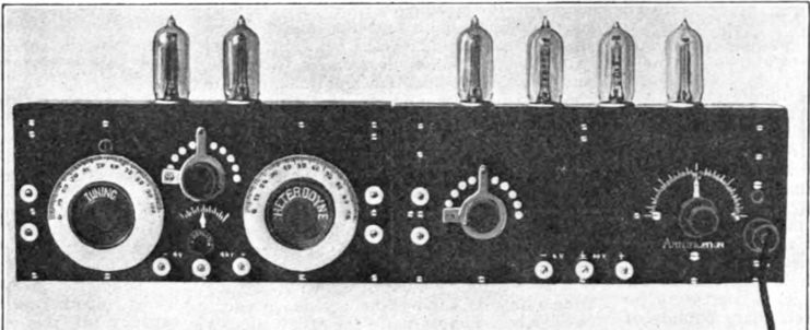 Prototype Armstrong superheterodyne receiver.
