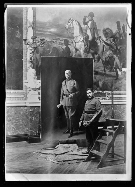 Dana Pond is painting a series of war portraits The first to be completed is a portrait of General Tasker H. Bliss versailles napoleon wagram 1919. Mario Unger / mediadrumworld.com