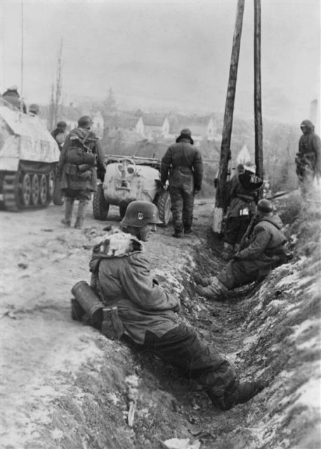 SS-Grenadiers taking a break in Hungaria, January 5th 1945. Mario Unger / mediadrumworld.com