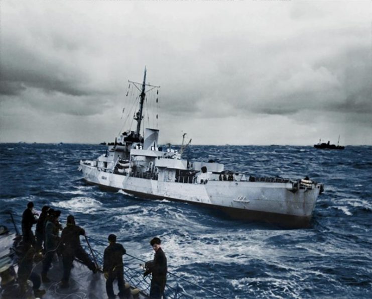 United States Coast Guard Cutter Spencer during WWII in 1942 or 1943. Spencer sank the German submarine U-175 on April 17, 1943. Paul Reynolds / mediadrumworld.com