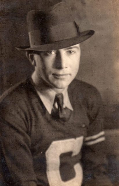 Landwehr is pictured in the years prior to his WWII enlistment. The Missouri veteran was married while on leave in March 1943, and then returned to training to prepare for deployment to Europe. Courtesy of Joe Landwehr.
