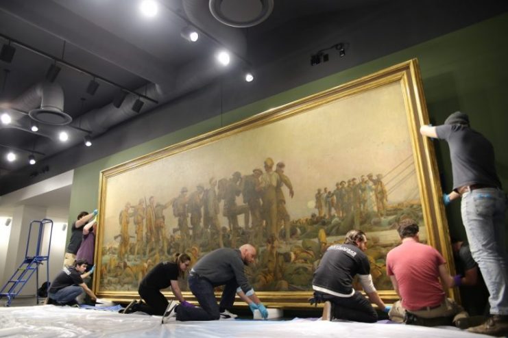 Gassed Painting Installation. Photo credits: National WWI Museum and Memorial