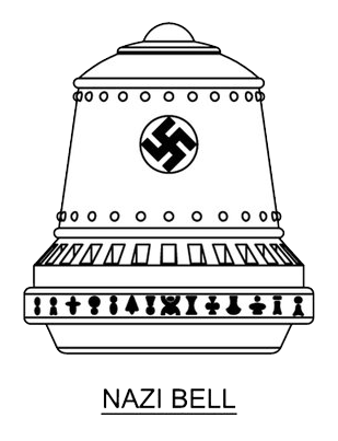 Illustration of purported top secret Nazi scientific technological device knows as “the Bell” (Die Glocke). By Zusurs – CC BY-SA 3.0