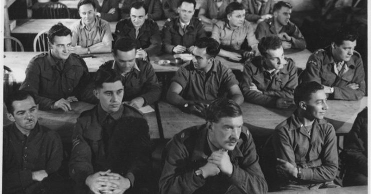 SOE group in demolition class, Milton Hall, circa 1944.