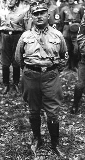 SA leader Ernst Röhm in Bavaria in 1934. Photo: Bundesarchiv, Bild 102-14393 / CC-BY-SA 3.0.