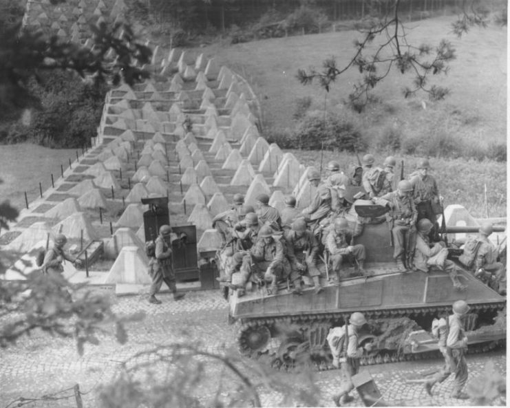 US Army crossing the Siegfried Line