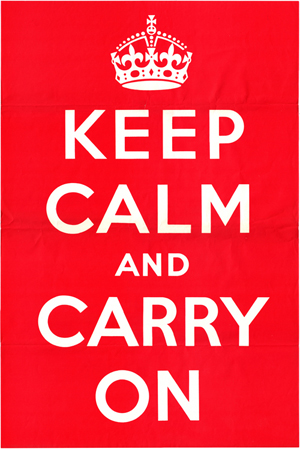 The original 1939 Keep Calm and Carry On poster