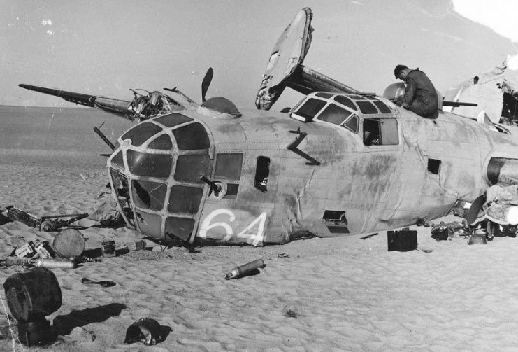 Consolidated B-24D crash.