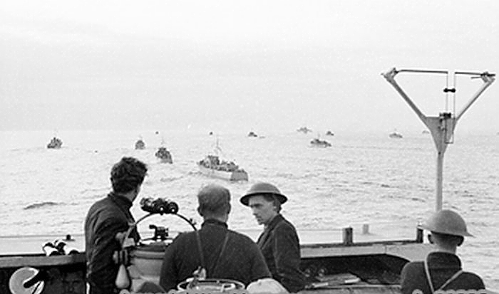 Naval craft covering Dieppe Raid.