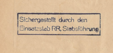 Seal of the “Einsatzstab Reichsleiter Rosenberg”, used from 1941 to 1944 to mark seized documents by the German occupation troops