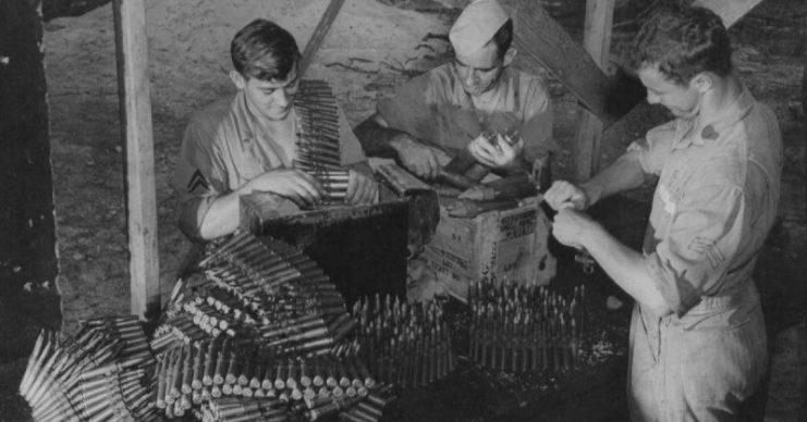 Packing ammunition, c.1940s