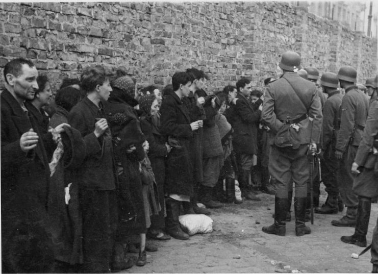 Warsaw Ghetto, ‘Search and interrogation’; photograph from the Jürgen Stroop Report to Heinrich Himmler