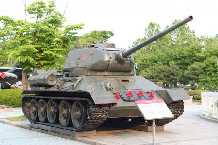 The T-34 tank was standard armor used by the North Korean Army in 1950 and was also present at Osan. Photo: Carla Antonini / CC-BY-SA 3.0