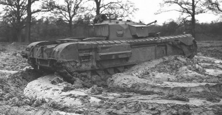 Churchill Mk II during field trials 2