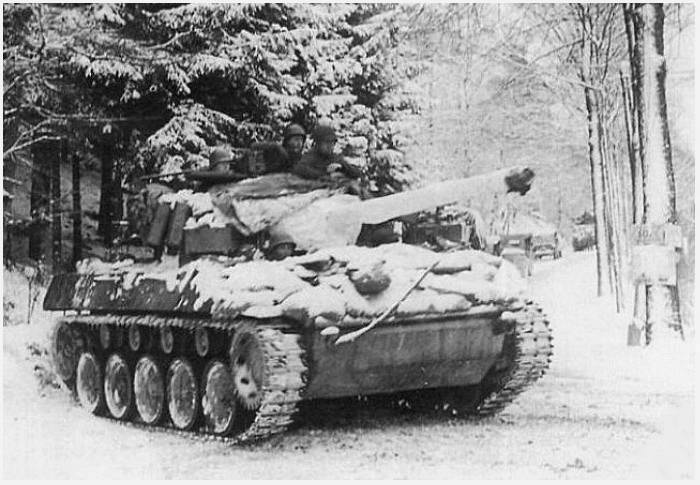 2nd Armored Division M18 during Battle of the Bulge, January 1945