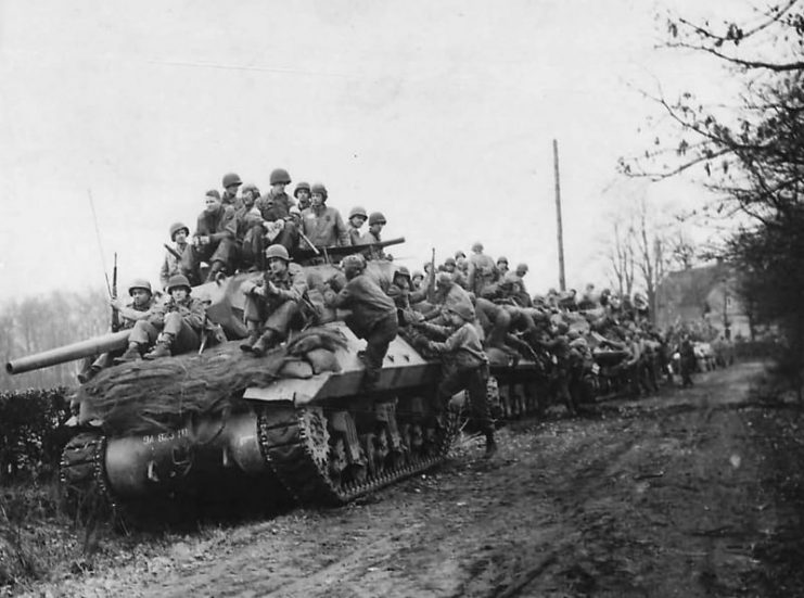 30th Infantry Division And 823rd Tank Destroyer Battalion M10 Germany 1945