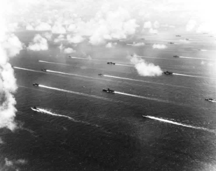 United States Navy Third Fleet outside Tokyo Bay, Japan, August 1945 soon after the Japanese surrender.