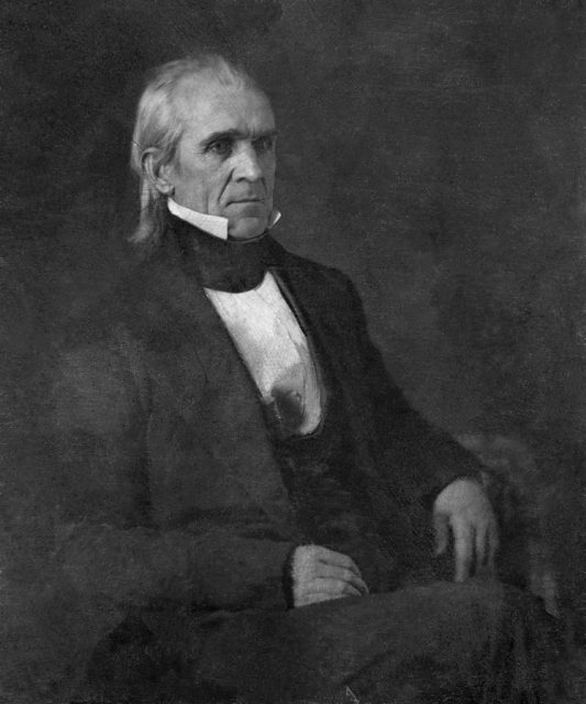 Daguerreotype of Polk attributed to Mathew Brady, 1849