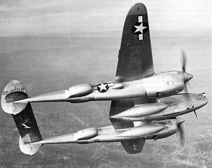 P-38 Lightning with drop tanks