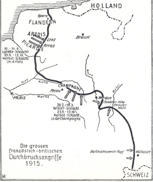 Allied breakthrough attacks in the west 1915.