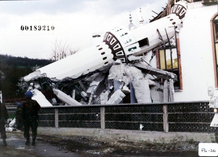 Bombed mosque in April 1993, Ahmići, Central Bosnia and Herzegovina. Photograph provided courtesy of the ICTY