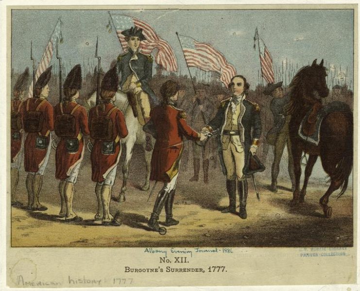 Burgoyne’s surrender, 1777.