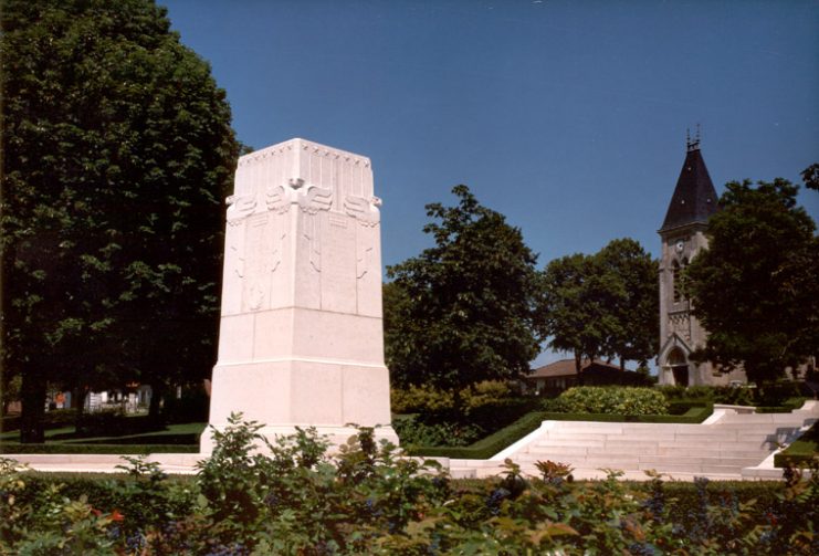 Monument of the Battle of Cantigny in Cantigny, France.