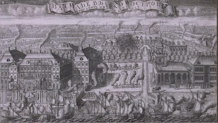 Captured Swedish Ships in St. Petersburg 1715