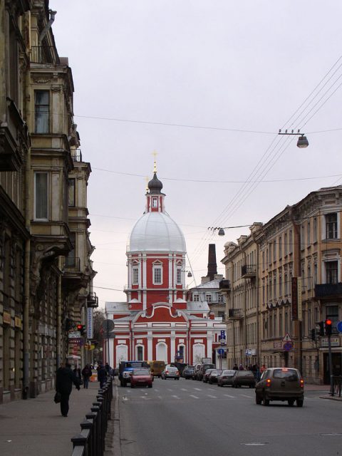 Church of St. Pantaleon in St. Petersburg holds a memorial to the Battle of Gangut