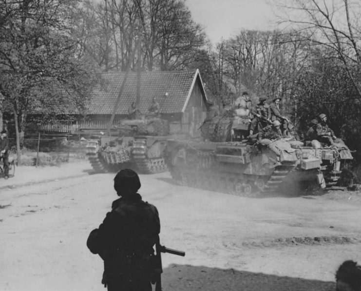 Churchill tanks near Hanover Germany 1945