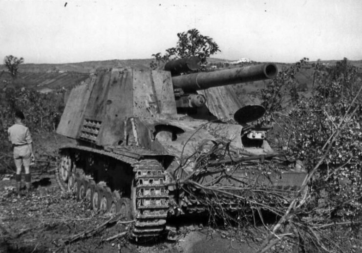 Destroyed Hummel of the 26 Panzer Division Italy 1944