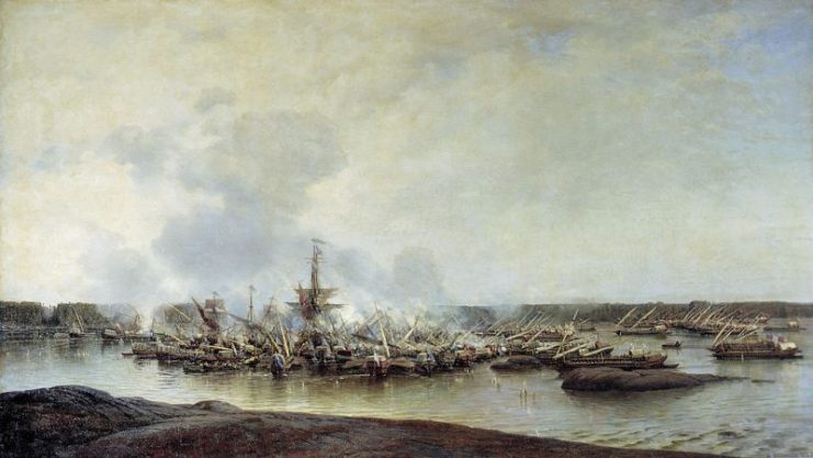 Engaged Ships at the Battle of Gangut