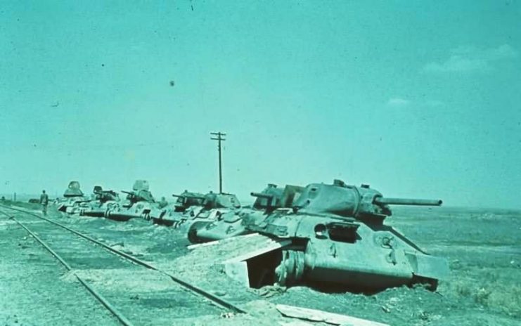 Disabled T-34’s at Stalingrad.
