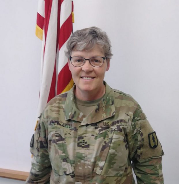 The daughter of a U.S. Army veteran, Diana Eberharter served a tour in the U.S. Army as an enlisted soldier before later joining the Missouri National Guard and completing the training to become a warrant officer. Courtesy of Jeremy P. Ämick