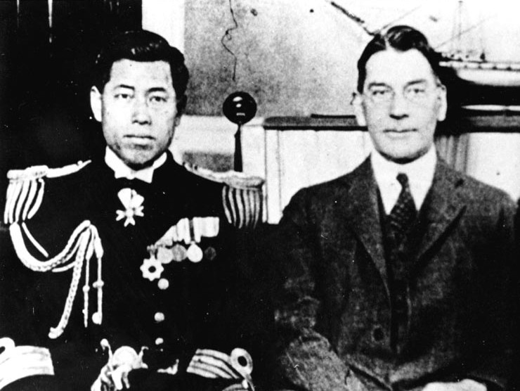 Isoroku Yamamoto with United States Secretary of the Navy Curtis D. Wilbur.