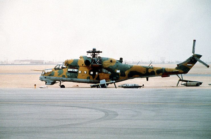 Iraqi Mi-25 Hind-D captured in the first Persian Gulf War – 1991