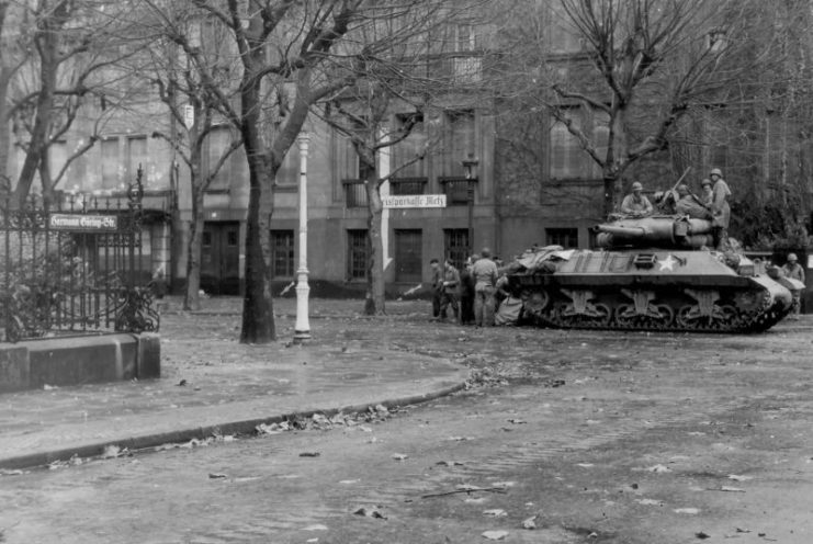 M36 Jackson in the streets of Metz November 21 1944