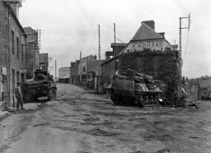 M5 And M10 of 2nd Armored Division In Tesey Sur Vire France 1944