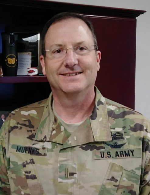 Prior to becoming the top warrant officer in the state, Pat Muenks began his career as an enlisted soldier in the Missouri National Guard in 1980. He later became a commissioned officer before converting to a warrant officer in 1992. Courtesy of Jeremy P. Amick