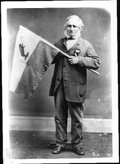 The first Bear Flag with its designer, Peter Storm, c. 1870.