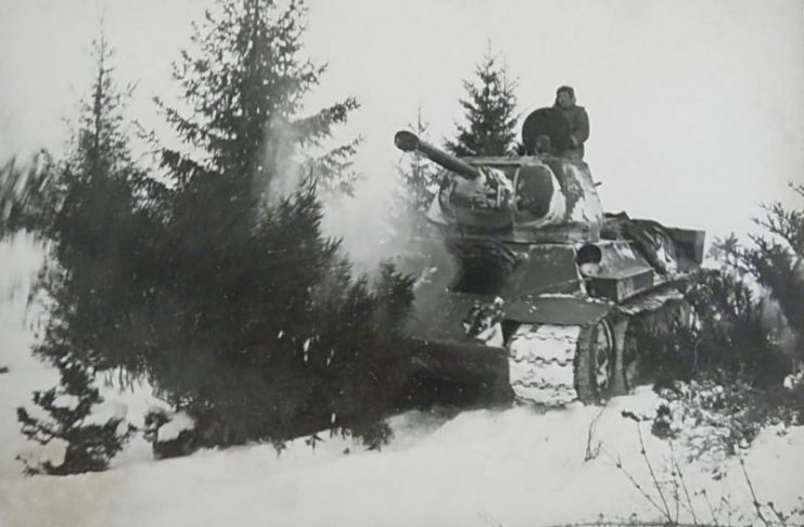 T-34 model 1943 soviet tank.