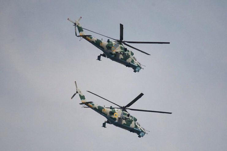 Ukrainian Mi-24 Attack Helicopters – Michael Esspe CC BY 3.0