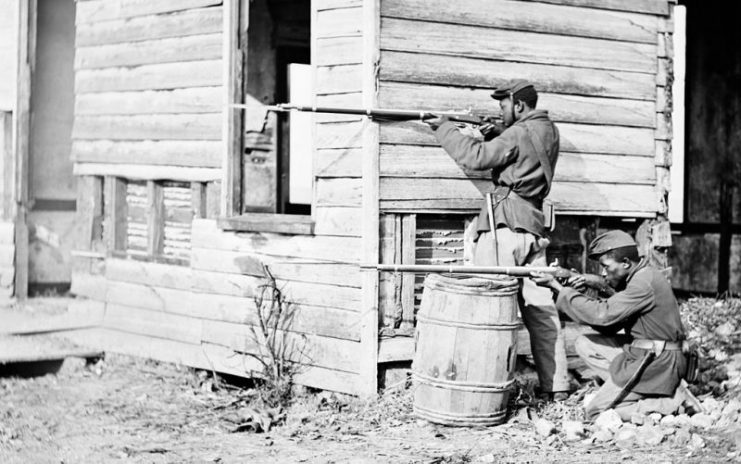 USCT Troops in Dutch Gap, Virginia – 1864