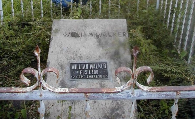 William Walker’s grave in the Old Trujillo Cemetery, Trujillo, Colón, Honduras