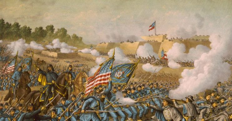 Battle of Williamsburg, by Kurz and Allison, 1893